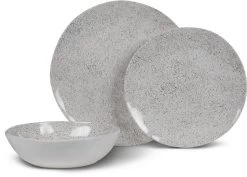 Kampa Natural Stone Geschirrset, Melamin, 12-teilig