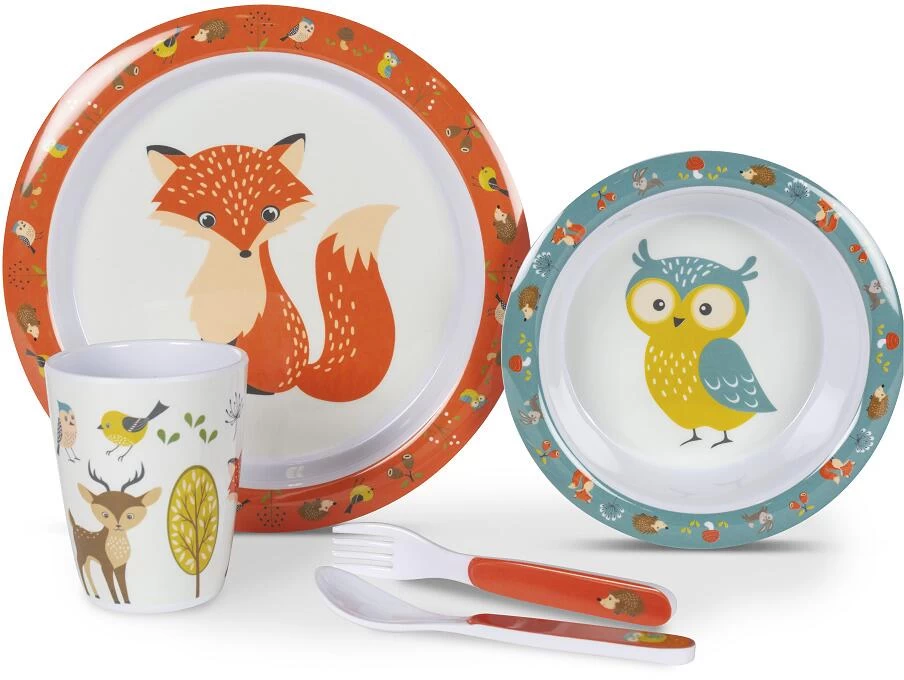 Kampa Waldtiere Kindergeschirr-Set, 4-teilig 1 Kampa Waldtiere Kindergeschirr-Set, 4-teilig