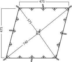 Nordisk KariDiamond Baumwoll-Tarp -Campingausrüstung Geschäft 9368 2