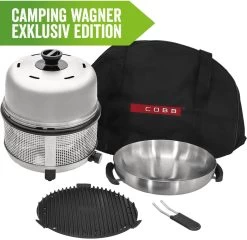Cobb Premier+ Gas Deluxe Gasgrill (50mbar) Inkl. Griddle/Wok/Tasche - Camping Wagner Edition