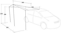 Outwell Fieldcrest Canopy Sonnensegel, 305x220x180cm, Grün -Campingausrüstung Geschäft 94958 0 5