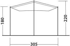 Outwell Fieldcrest Canopy Sonnensegel, 305x220x180cm, Grün -Campingausrüstung Geschäft 94958 0 8