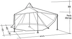 Robens Chinook Ursa PRS Tipizelt, 8-Personen, 425x425cm, Dunkelgrün -Campingausrüstung Geschäft 95335 0 10
