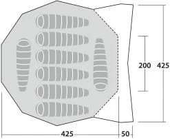 Robens Chinook Ursa PRS Tipizelt, 8-Personen, 425x425cm, Dunkelgrün -Campingausrüstung Geschäft 95335 0 11