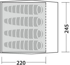 Robens Yukon Shelter Firstzelt, 4-Personen, 245x285cm, Khaki -Campingausrüstung Geschäft 95339 0 10