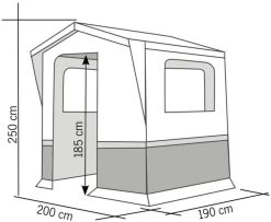 Reimo ALICANTE Küchen- / Gerätezelt, 200x190xcm -Campingausrüstung Geschäft 95958 0 2