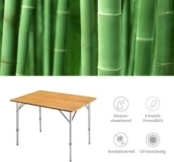 KingCamp Bamboo Family Campingtisch, 100x72cm 12 KingCamp Bamboo Family Campingtisch, 100x72cm -Campingausrüstung Geschäft 96187 0 3