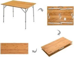 KingCamp Bamboo Family Campingtisch, 100x72cm 13 KingCamp Bamboo Family Campingtisch, 100x72cm -Campingausrüstung Geschäft 96187 0 4