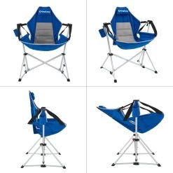 KingCamp Orchid Rocking Faltstuhl, Blau, 68x58x120cm -Campingausrüstung Geschäft 96192 0 2