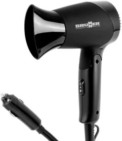 Brunner Monsun Reise Haartrockner, 12V/120W, Schwarz
