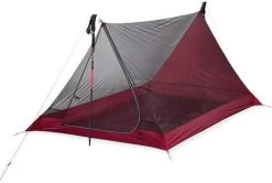 MSR Thru-Hiker Mesh House 2 Zelt, 2-Personen, 213x132cm, Rot/grau
